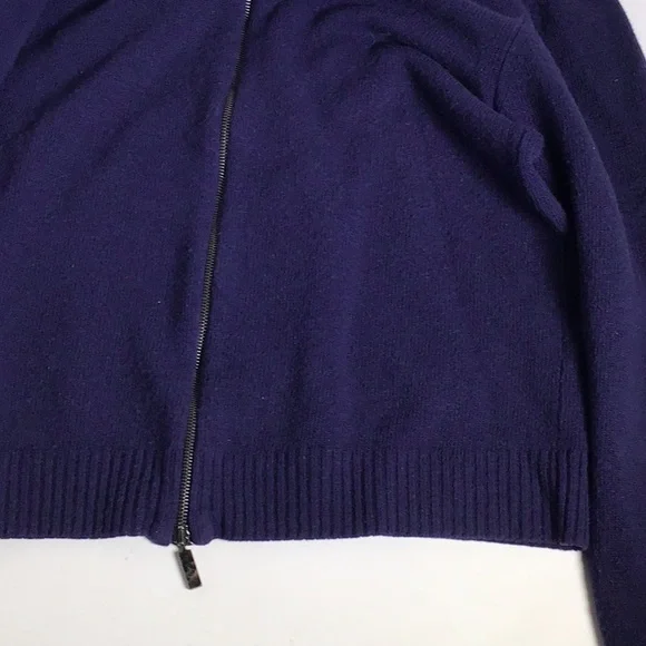 Etro Purple and Gray Zip Up Sweater - Picture 6 of 7